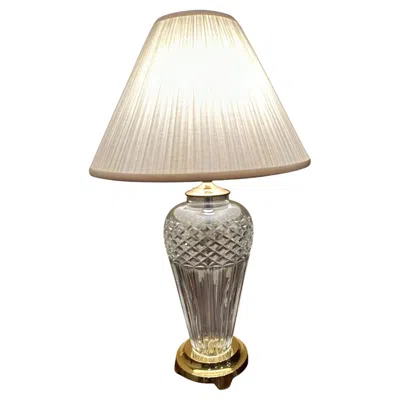 Pre-owned Waterford Crystal Classic Large  Table Lamp In Sand
