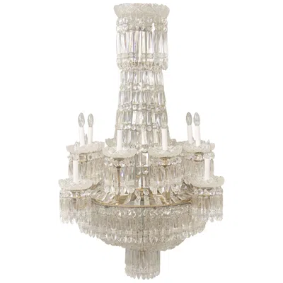 Pre-owned Waterford Crystal Exceptional Early 19th Century  Eighteen-light Chandelier In Gold