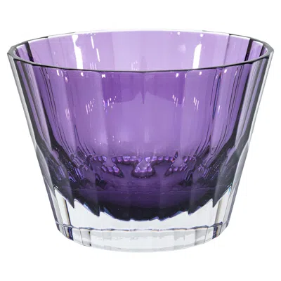 Pre-owned Waterford Crystal Jeff Leatham For Waterford Icon Purple Amethyst Lead Crystal 9" Decorative Bowl