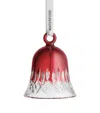 Waterford Crystal Lismore Bell Ornament In Red