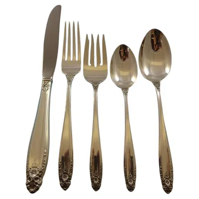 Pre-owned Waterford Crystal Lismore By Waterford Stainless Steel Flatware Set For 6 Service 35 Pieces Dinner In Brown