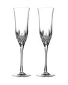 Waterford Crystal Lismore Essence Champagne Flutes, Set Of 2 In Animal Print