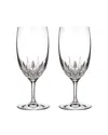 Waterford Crystal Lismore Essence Iced Beverage Glasses, Set Of 2 In Black