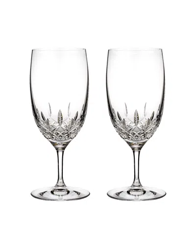Waterford Crystal Lismore Essence Iced Beverage Glasses, Set Of 2 In Black