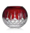 Waterford Crystal Lismore Red Rose Bowl In Red