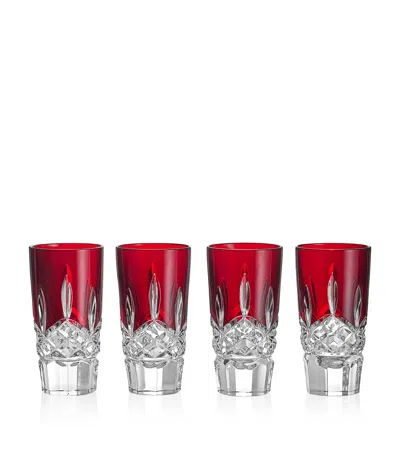 WATERFORD SET OF 4 CRYSTAL LISMORE SHOT GLASSES