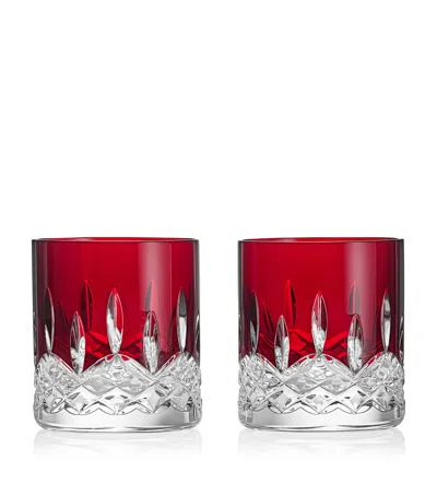 Waterford Crystal Lismore Red Straight Tumbler Set Of 2