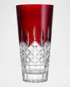 Waterford Crystal Lismore Red Vase, 10" In Red