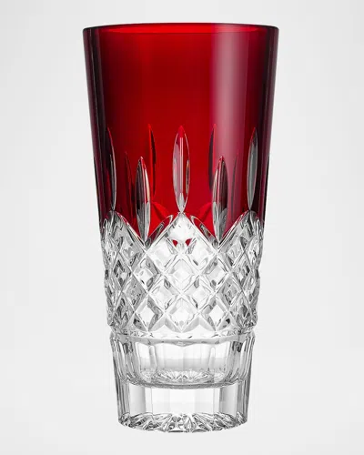 Waterford Crystal Lismore Red Vase, 10"