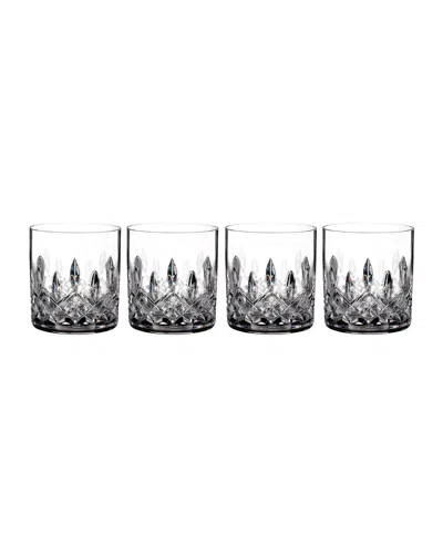 Waterford Crystal Lismore Straight-sided Double Old-fashioned Glasses, Set Of 4 In Clear