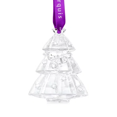 Waterford Crystal "marquis" Christmas Tree Ornament In Silver