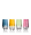 Waterford Mixology Mixed Hiball Crystal Glasses 430ml Set Of Four In Multi