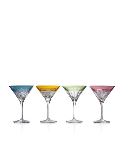 WATERFORD SET OF 4 CRYSTAL MIXOLOGY MARTINI GLASSES