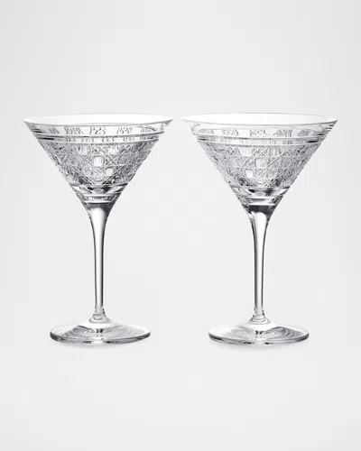 Waterford Crystal Opulence 8.5 Oz. Crystal Martini Glasses, Set Of 2 In Transparent