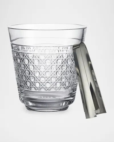 Waterford Crystal Opulence Crystal Ice Bucket And Tongs In Transparent