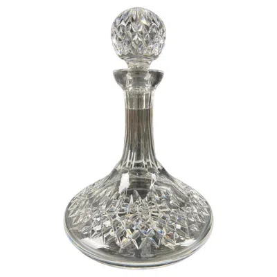 Pre-owned Waterford Crystal Ship Captain Decanter W/ Stopper In Gray