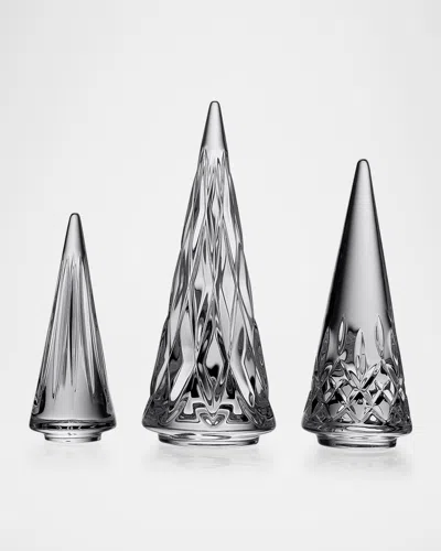 Waterford Crystal Standing Crystal Christmas Trees, Set Of 3 In Clear