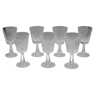 Pre-owned Waterford Crystal Vintage Set Of 6 + 1 Rosslare Water Glasses By Waterford In Gray