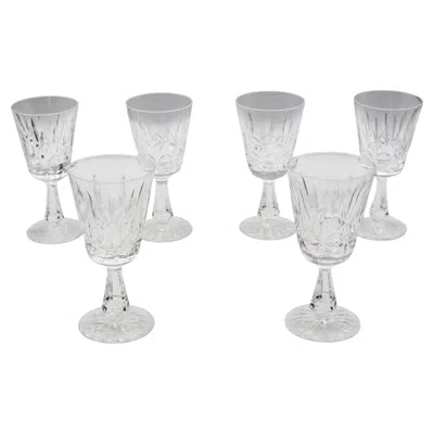 Pre-owned Waterford Crystal Vintage Set Of 6 Rosslare Claret Glasses By Waterford In Red