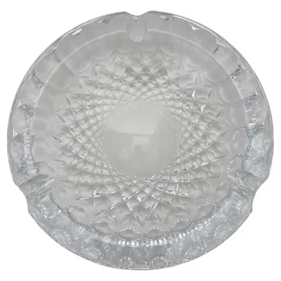 Pre-owned Waterford Crystal Vintage  Cut Glass Ashtray, Signed In Gray