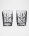 Waterford Crystal Winter Wonders Holly 13.5 Oz. Double Old-fashioned Glasses, Set Of 2 In Clear