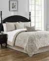 Waterford Morovan Reversible 4pc Comforter Set In Aqua