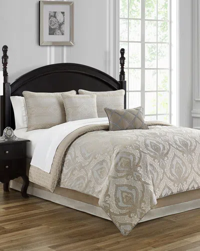 Waterford Morovan Reversible 4pc Comforter Set In Aqua