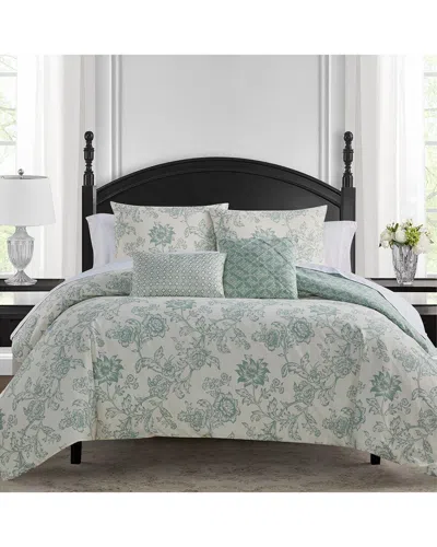Waterford Etched Floral Comforter Set In Green