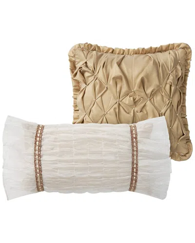 Waterford Donegan Set Of 2 Decorative Pillows In Brown