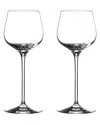 Waterford Elegance Optic Crystal Dessert Wine Glasses Set Of Two