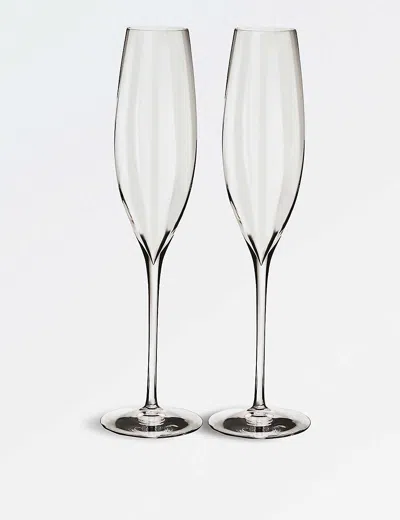 WATERFORD ELEGANCE OPTIC CRYSTAL CHAMPAGNE FLUTE SET OF TWO,82444877