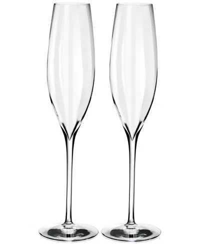 WATERFORD ELEGANCE OPTIC FLUTE 8 OZ, SET OF 2
