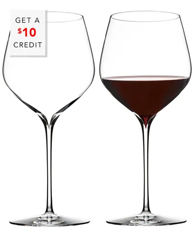 Waterford Elegance Set Of 2 Cabernet Sauvignon Glasseswith $10 Credit In White