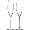 Waterford Elegance Set Of 2 Fine Crystal Champagne Flutes In Clear
