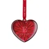 Waterford Elton John Aids Foundation Crystal Red Heart Ornament In Red