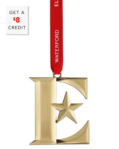 Waterford Elton John Golden E Icon Ornament With $8 Credit In Multi