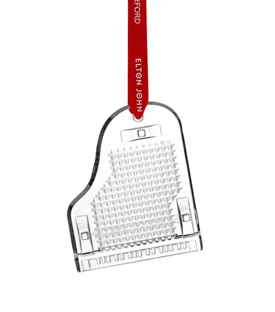 Waterford Elton John Piano Ornament In Transparent