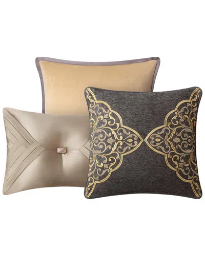 Waterford Everett Set Of 3 Decorative Pillows In Multi
