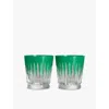 Waterford Firework New Year's Pair Of Crystal-glass Tumbler Glasses 10.1cm
