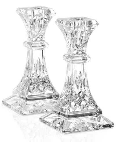 Waterford Gifts, Lismore Candle Holders 6" Pair In White