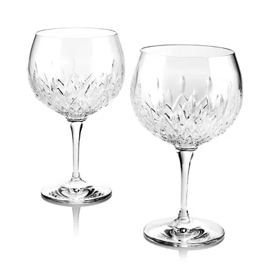 Waterford Gin Journey Lismore Balloon Crystal Glasses Set Of Two In Clear
