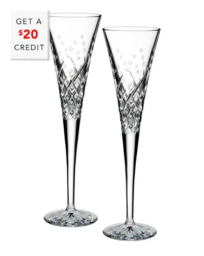Waterford Happy Celebrations Toast Flutewith $20 Credit In Transparent