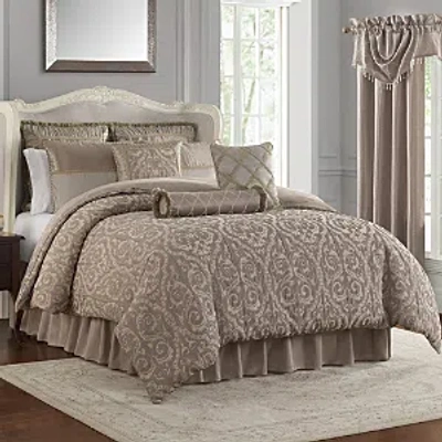 Waterford Hazeldene 6 Piece Comforter Set, Queen In Taupe