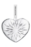 Waterford Heart Crystal Ornament In Transparent