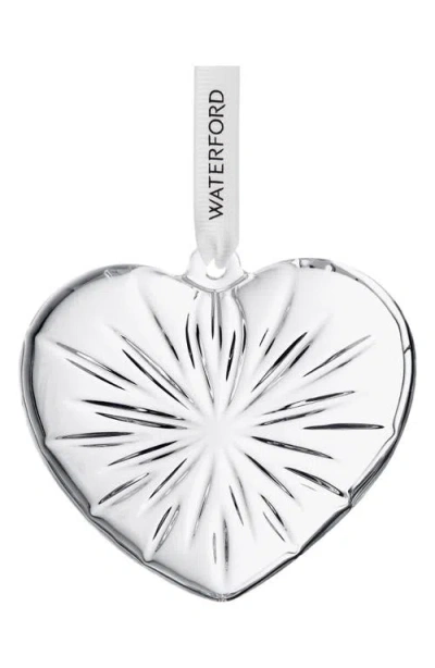 Waterford Heart Crystal Ornament In Transparent