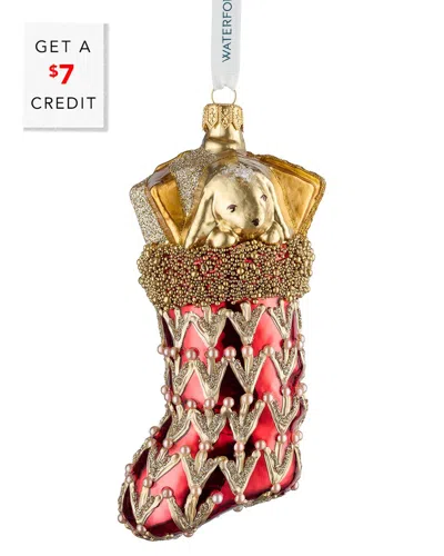 Waterford Holiday Heirlooms Filled Stocking With $7 Credit In Multi