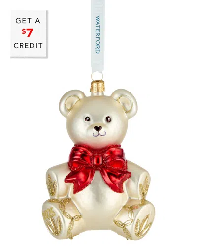 Waterford Holiday Heirlooms First Teddy 2025 With $7 Credit In Gray
