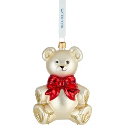 Waterford Holiday Heirlooms First Teddy Glass Ornament In Multi