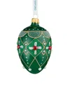 Waterford Holiday Heirlooms Green And Red Oval Bauble Ornament In Green