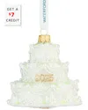 Waterford Holiday Heirlooms Our First Cake Glass Ornament In White
